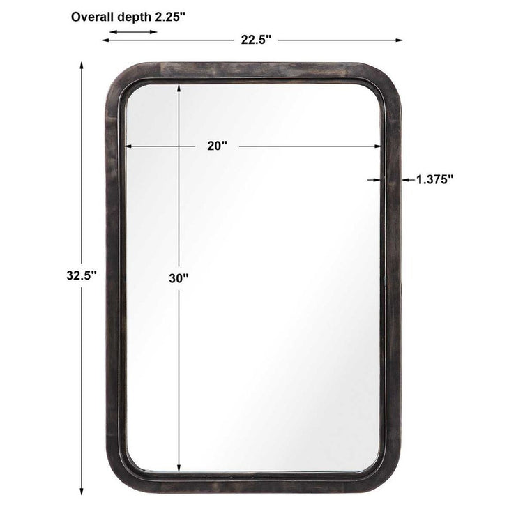 Casa Bella Living Rich Dark Bronze Metal Framed Mirror