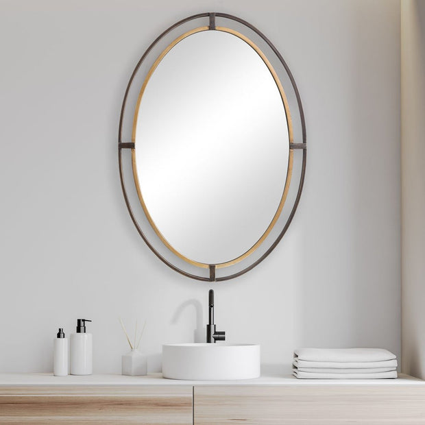 Casa Bella Living Oval Double Framed Mirror