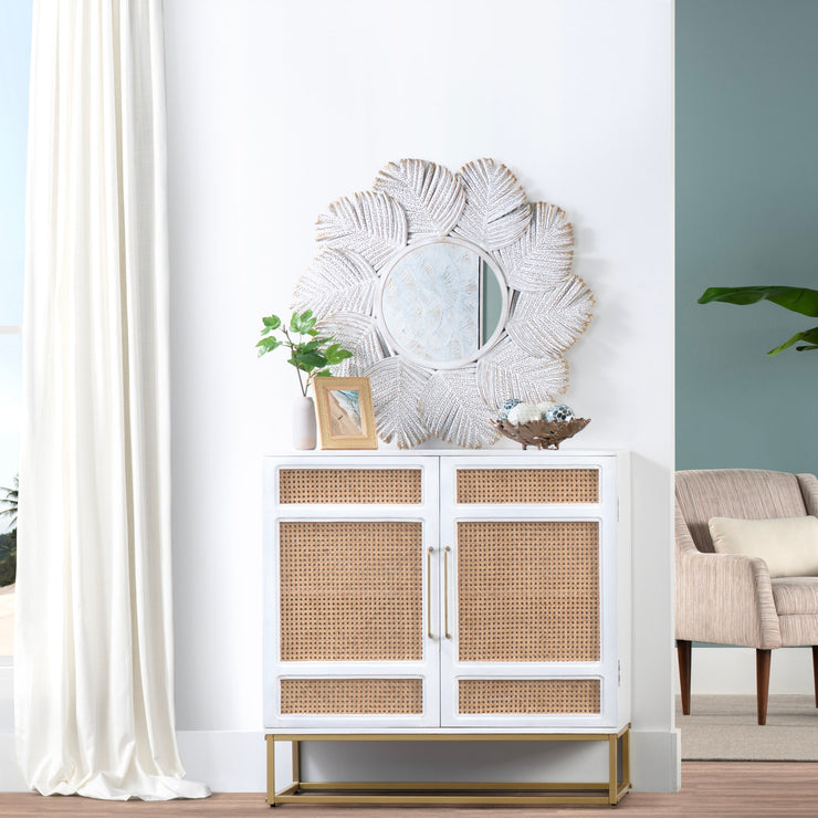 Crestview Collection Biscayne White Coastal Cabinet