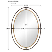 Casa Bella Living Oval Double Framed Mirror