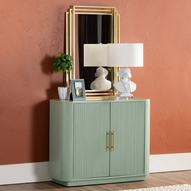 Crestview Collection Julia Pistachio Green Two- Door Cabinet