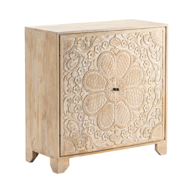 Crestview Collection Meadow Floral Coastal Cabinet