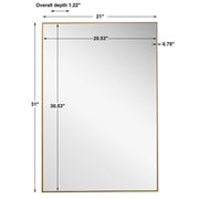 Casa Bella Living Thin Gold Framed Rectangular Mirror