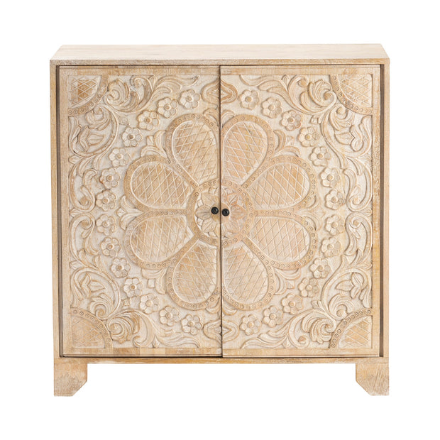 Crestview Collection Meadow Floral Coastal Cabinet