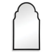 Casa Bella Living Beautiful Arched Top Satin Black Mirror