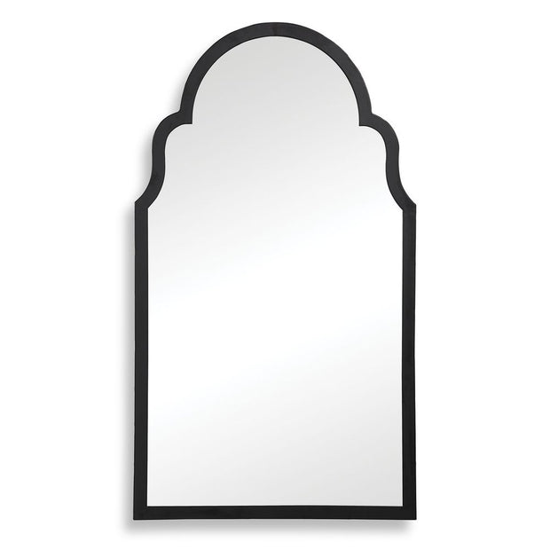 Casa Bella Living Beautiful Arched Top Satin Black Mirror