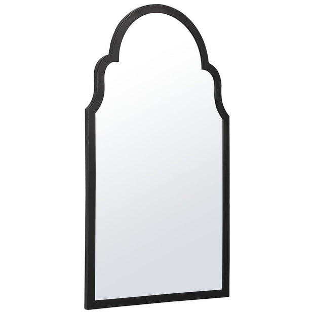Casa Bella Living Beautiful Arched Top Satin Black Mirror