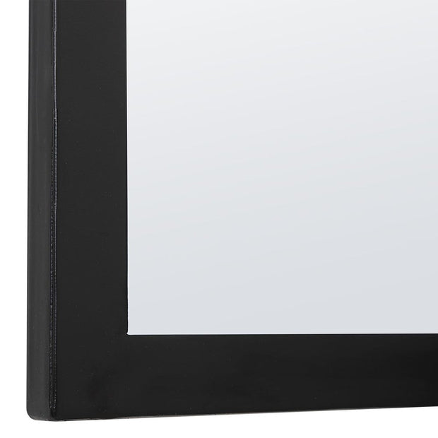 Casa Bella Living Beautiful Arched Top Satin Black Mirror