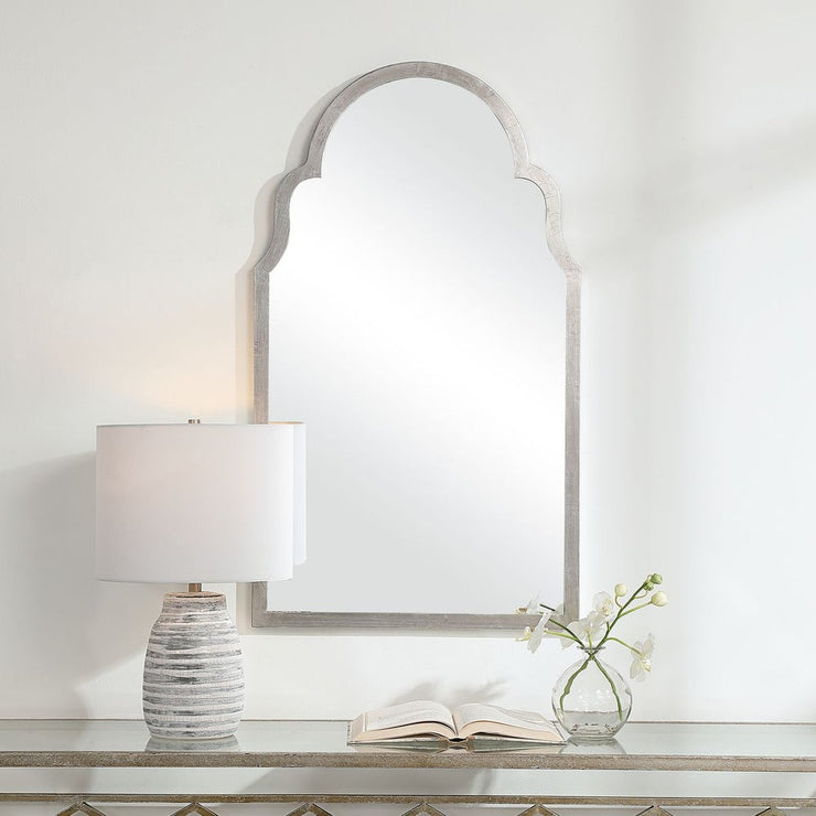 Casa Bella Living Beautiful Arched Top Silver Leaf Mirror