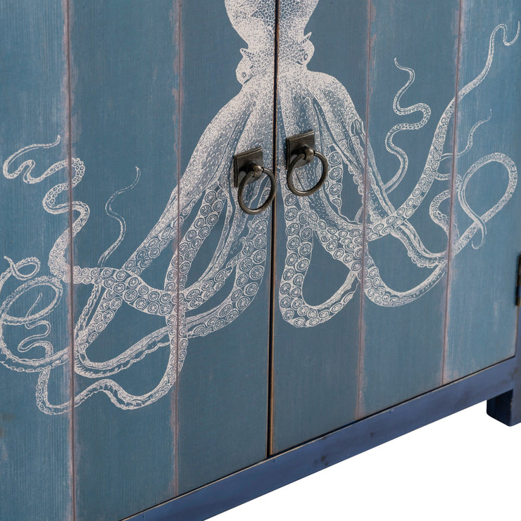 Crestview Collection Octopus Deep Blue Cabinet