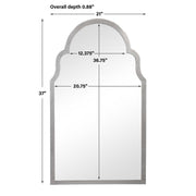 Casa Bella Living Beautiful Arched Top Silver Leaf Mirror