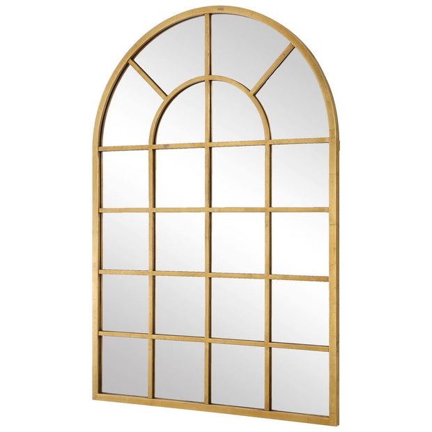 Casa Bella Living Gold Leaf Windowpane Mirror