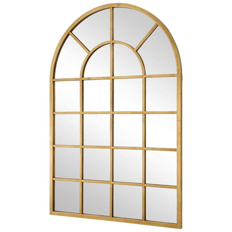 Casa Bella Living Gold Leaf Windowpane Mirror