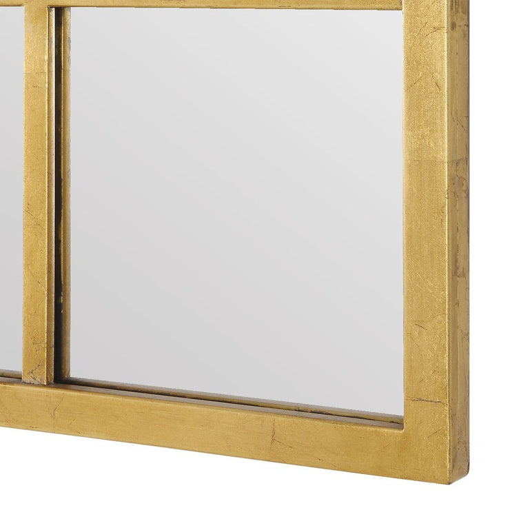 Casa Bella Living Gold Leaf Windowpane Mirror