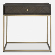 Uttermost Armistead Side Table With Brushed Bass Base