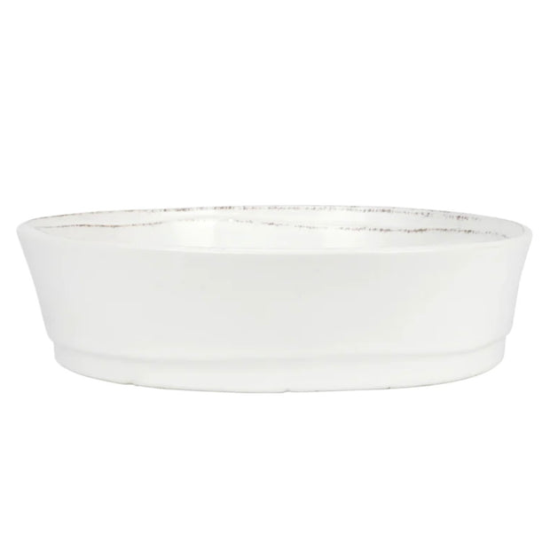 Vietri Lastra White Pie Dish ~ Handcrafted Italian Stoneware
