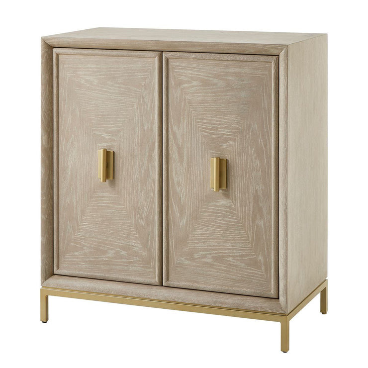 Uttermost Alessia 2 Door Cerused Finish Oak Cabinet