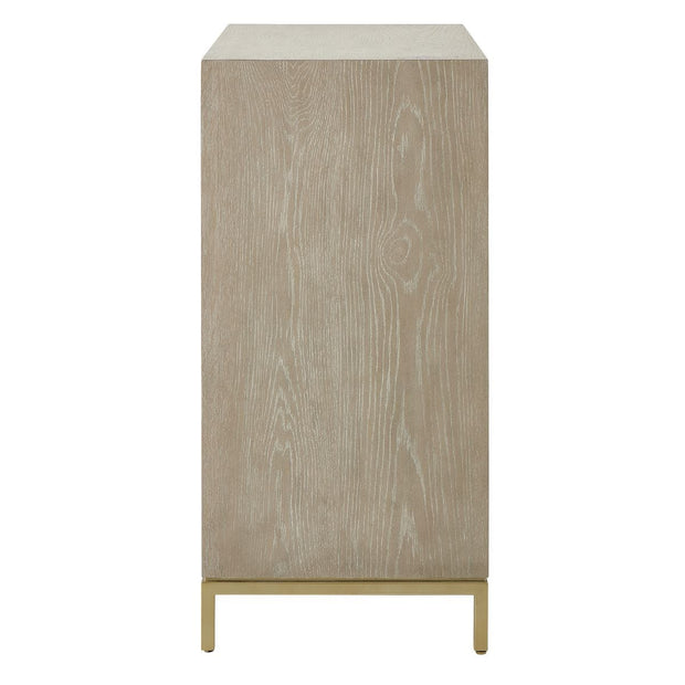 Uttermost Alessia 2 Door Cerused Finish Oak Cabinet