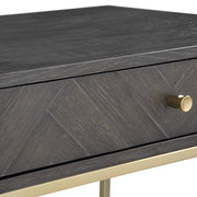 Uttermost Armistead Side Table With Brushed Bass Base