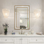 Casa Bella Living Outlining Inner And Outer Gold Framed Mirror