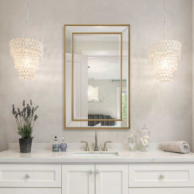 Casa Bella Living Outlining Inner And Outer Gold Framed Mirror
