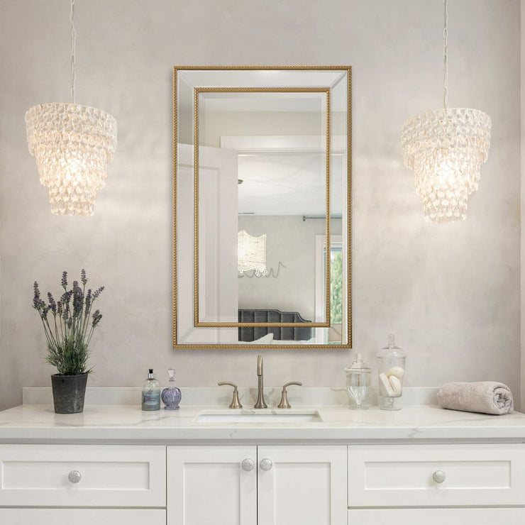 Casa Bella Living Outlining Inner And Outer Gold Framed Mirror