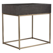 Uttermost Armistead Side Table With Brushed Bass Base