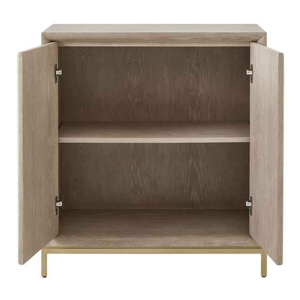 Uttermost Alessia 2 Door Cerused Finish Oak Cabinet