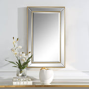 Casa Bella Living Outlining Inner And Outer Gold Framed Mirror