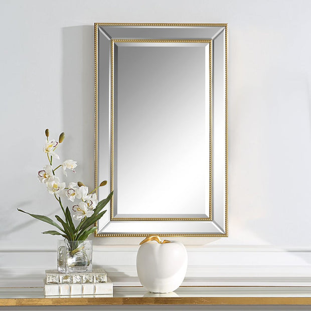 Casa Bella Living Outlining Inner And Outer Gold Framed Mirror
