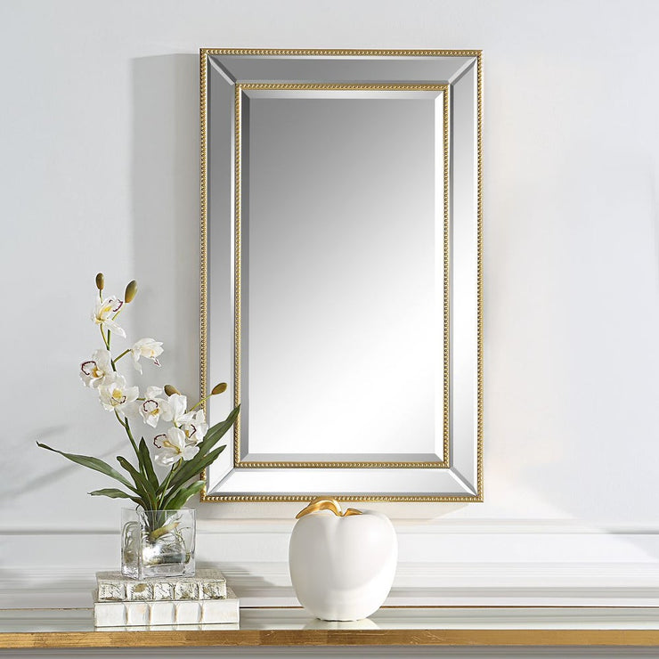 Casa Bella Living Outlining Inner And Outer Gold Framed Mirror