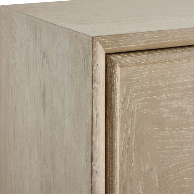 Uttermost Alessia 2 Door Cerused Finish Oak Cabinet