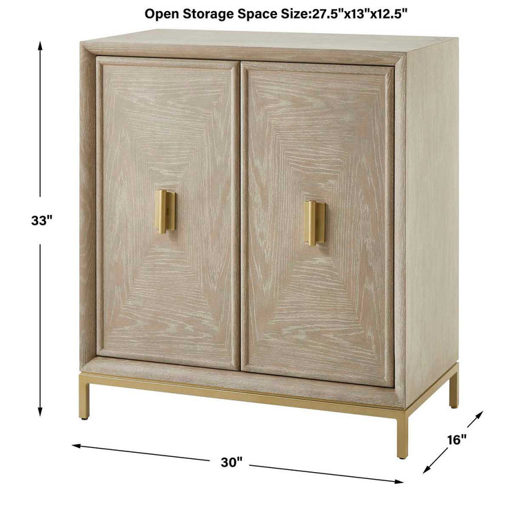 Uttermost Alessia 2 Door Cerused Finish Oak Cabinet