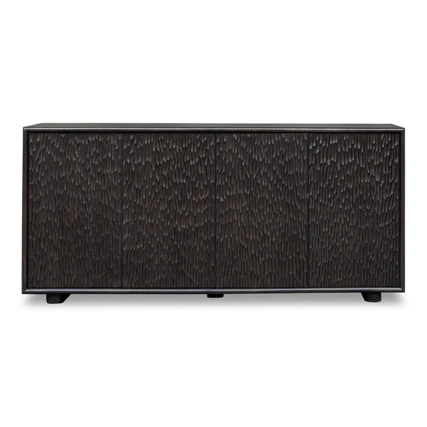 Uttermost Stevenson 4 Door Mindi Ebony Wood Cabinet