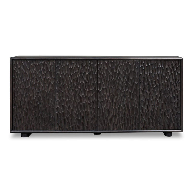 Uttermost Stevenson 4 Door Mindi Ebony Wood Cabinet