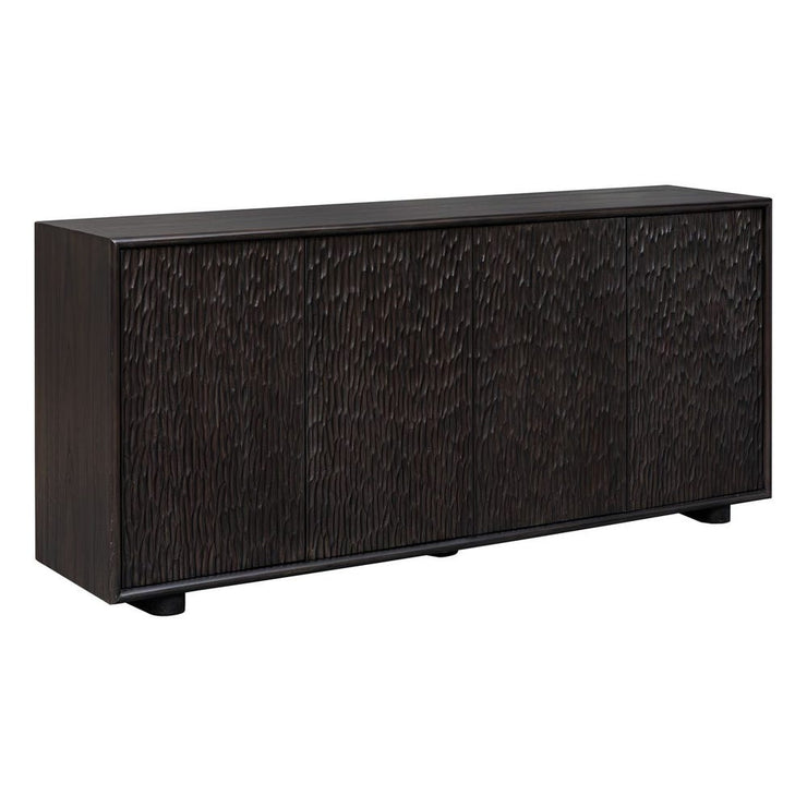 Uttermost Stevenson 4 Door Mindi Ebony Wood Cabinet