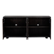 Uttermost Stevenson 4 Door Mindi Ebony Wood Cabinet
