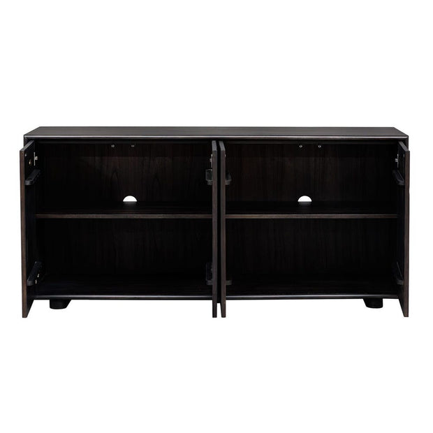 Uttermost Stevenson 4 Door Mindi Ebony Wood Cabinet