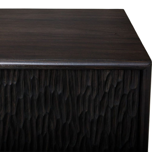 Uttermost Stevenson 4 Door Mindi Ebony Wood Cabinet