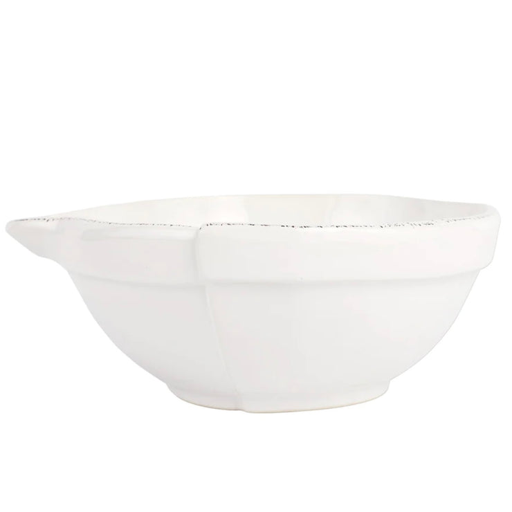 Vietri Lastra White Medium Mixing Bowl  ~ Handcrafted Italian Stoneware