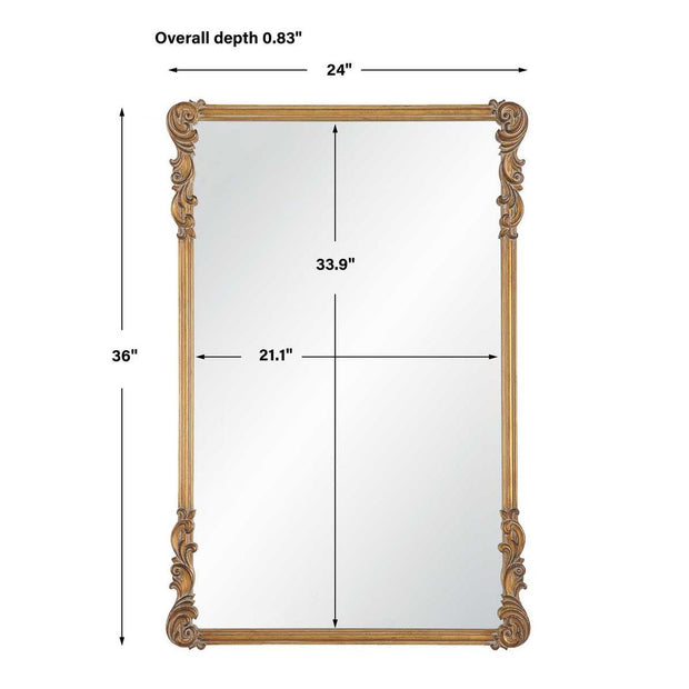 Casa Bella Living Old World Antique Gold Mirror