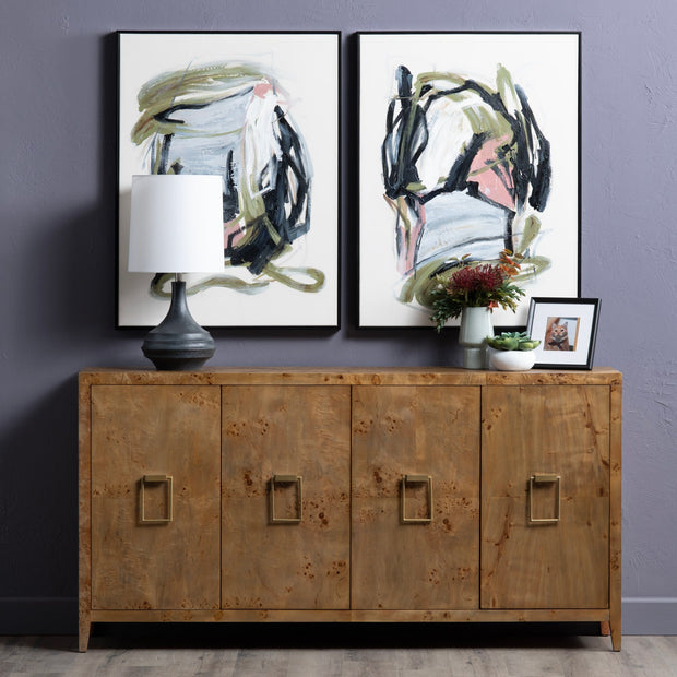 Crestview Collection Richmond Mappa Burl Sideboard