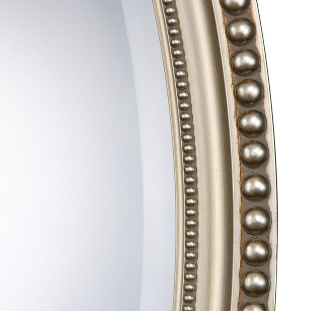 Casa Bella Living Oval Beaded Silver Finish Mirror