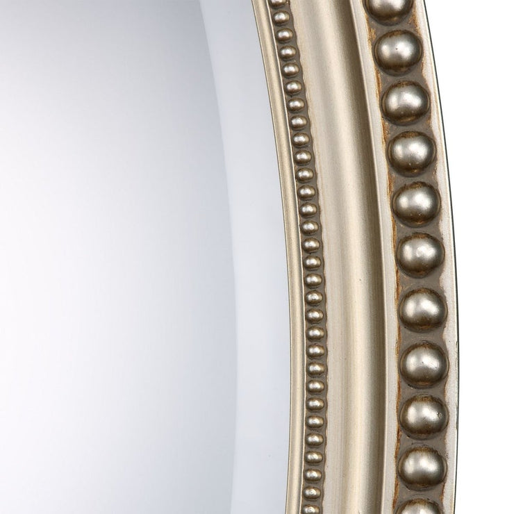 Casa Bella Living Oval Beaded Silver Finish Mirror