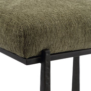 Uttermost Midas Antiqued Bronze Iron Counter Stool With Moss Cushioned Seat
