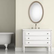 Casa Bella Living Oval Beaded Silver Finish Mirror