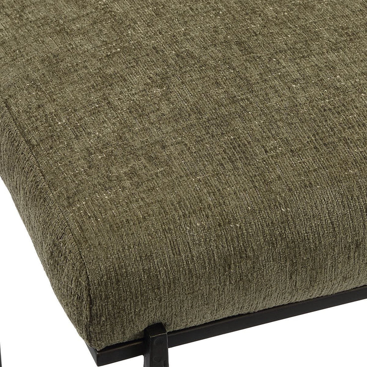 Uttermost Midas Antiqued Bronze Iron Counter Stool With Moss Cushioned Seat