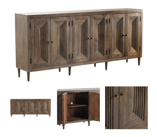 Crestview Collection Highland Park Dark Brown Mango Wood Sideboard