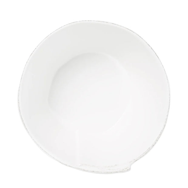 Vietri Lastra White Medium Stacking Serving Bowl  ~ Handcrafted Italian Stoneware