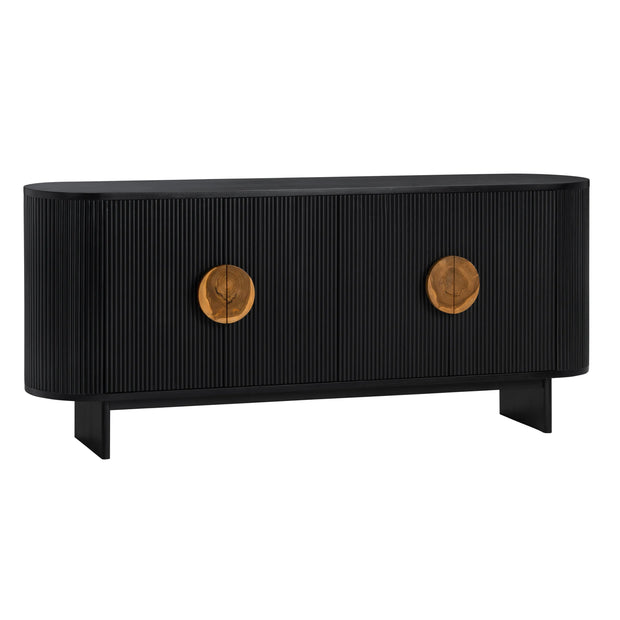 Crestview Collection Paloma Rich Black Four- Door Sideboard